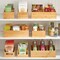 mDesign Bamboo Square Pantry Organizer Container Bin Box, 2 Pack, Natural/Tan